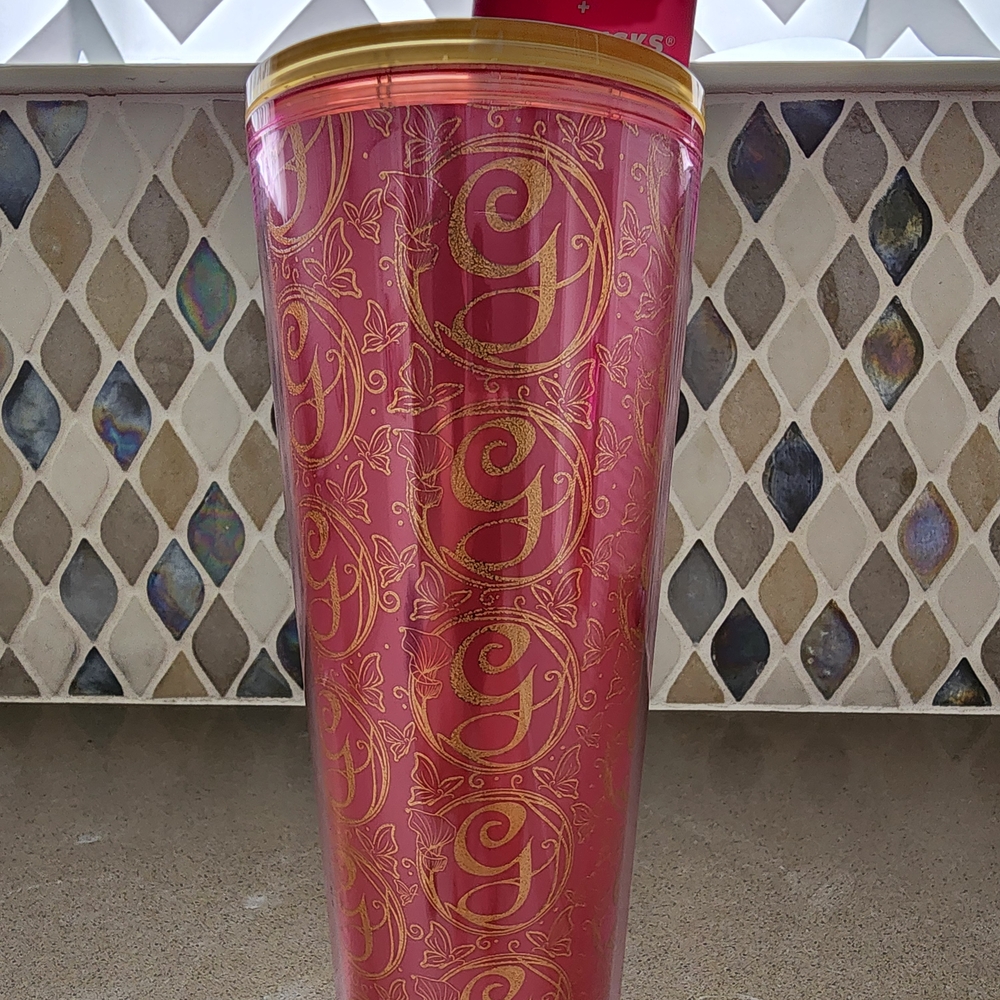 Wicked Starbucks Elegant Pink and Gold Tumbler